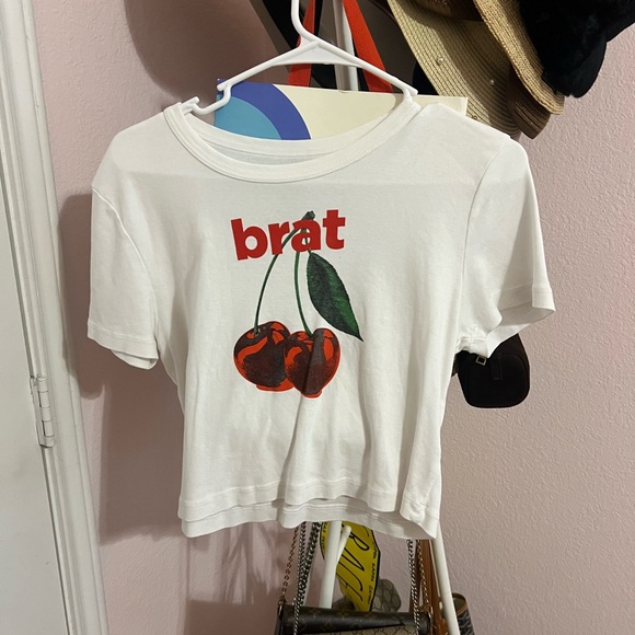 PacSun Tops - PacSun White Tee with Red Cherry Design